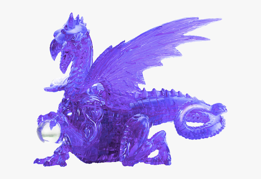 3d Crystal Puzzle Deluxe - Crystal Puzzle Purple Dragon, HD Png Download