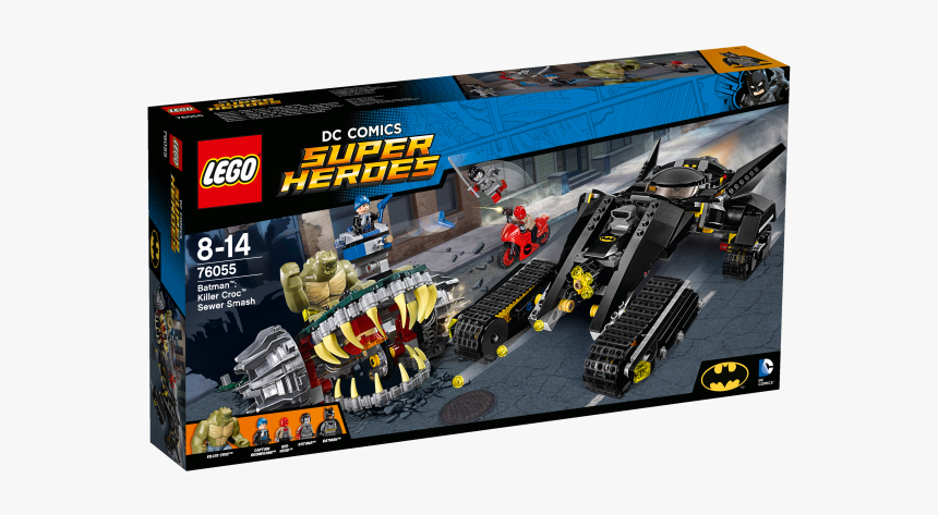 Lego Super Heroes Batman Killer Croc Sewer Smash 76055, HD Png Download