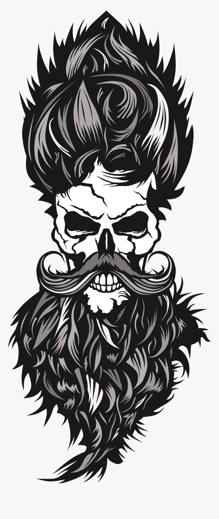 Clip Art Collection Of Free Drawing - Smoke Skull Drawing, HD Png Download