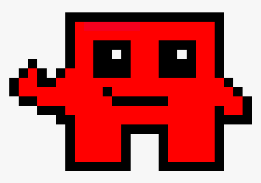 Super Meat Boy Pixel Art, HD Png Download