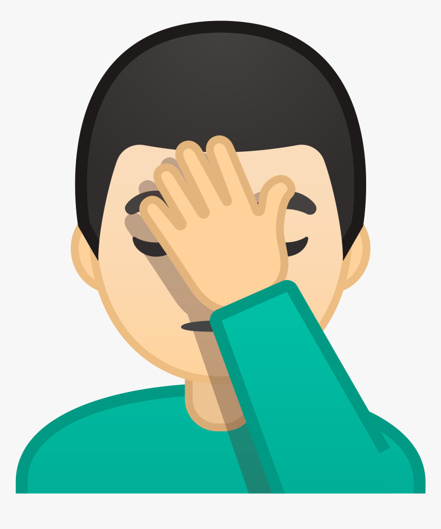 Finger Facepalm Emoji Male, HD Png Download , Transparent Png Image