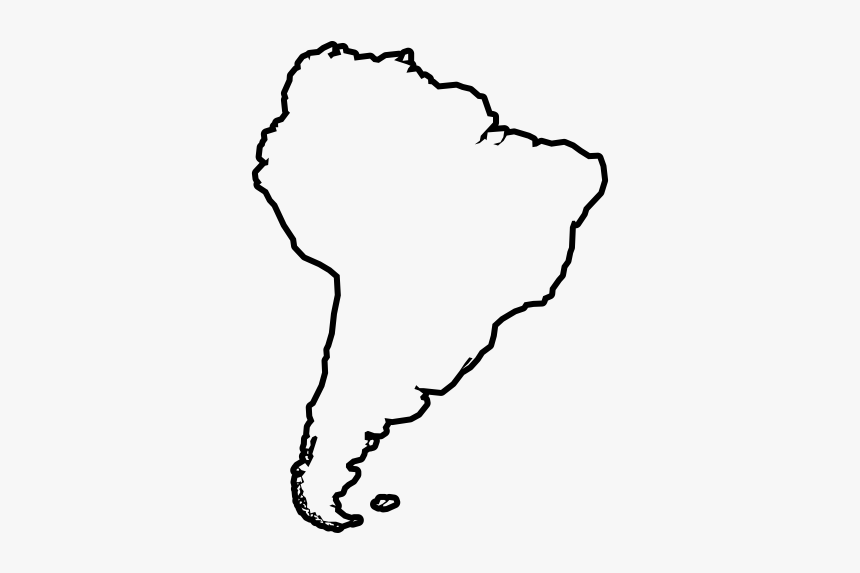 South America Clipart Black And White, HD Png Download