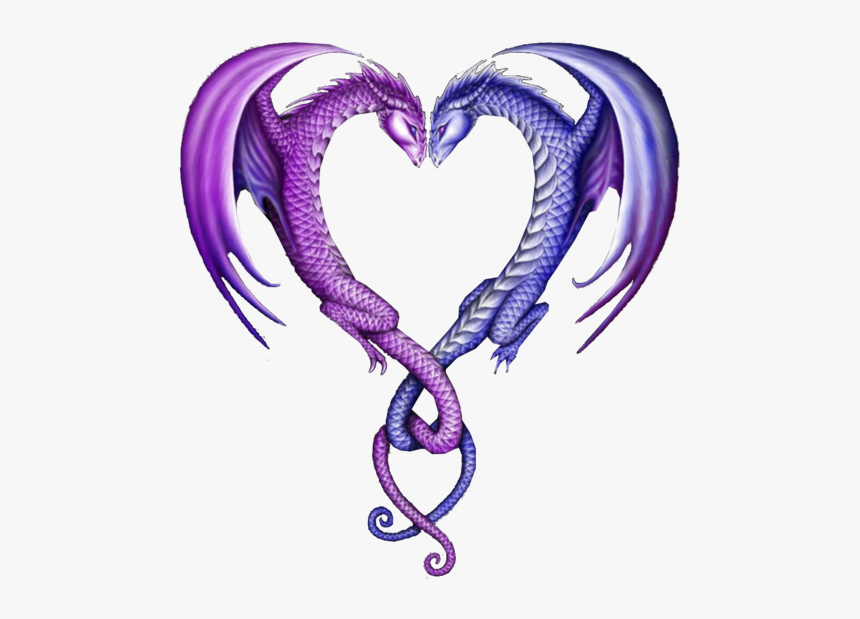 Dragons In Heart Shape, HD Png Download