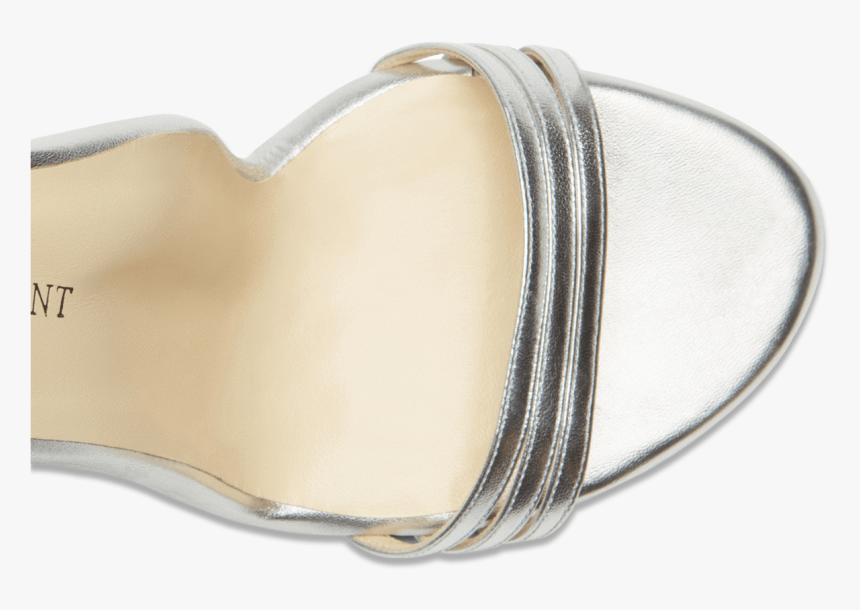 100mm Italian Made Round Toe Perfect Sandal In Silver - Slide Sandal, HD Png Download