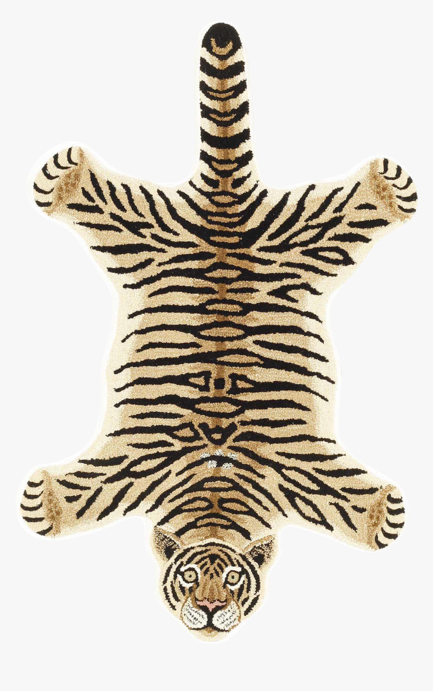 Gold Hide Extra Large Giant Plush Tiger Skin Faux Fur - Kids Animal Shape Rug, HD Png Download
