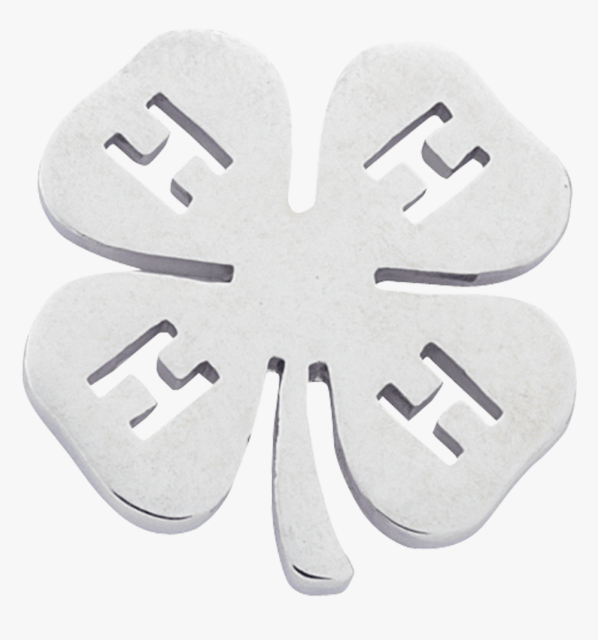 4-h Clover Emblem Lapel Pin - White 4 H Clover, HD Png Download