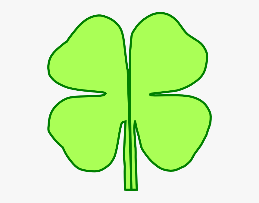 4 Leaf Clover Divided In Half Clip Art At Clkercom, HD Png Download