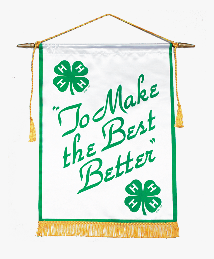 4-h Motto Banner - 4 H Clover, HD Png Download