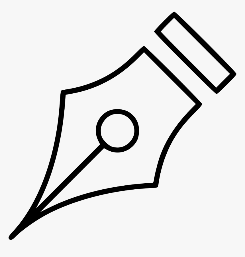 Nib Pen Pen Nib Writing Ink - Nib Black And White, HD Png Download
