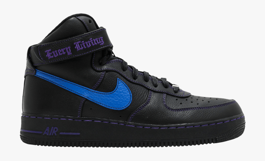 Nike Air Force 1 Black And Purple, HD Png Download