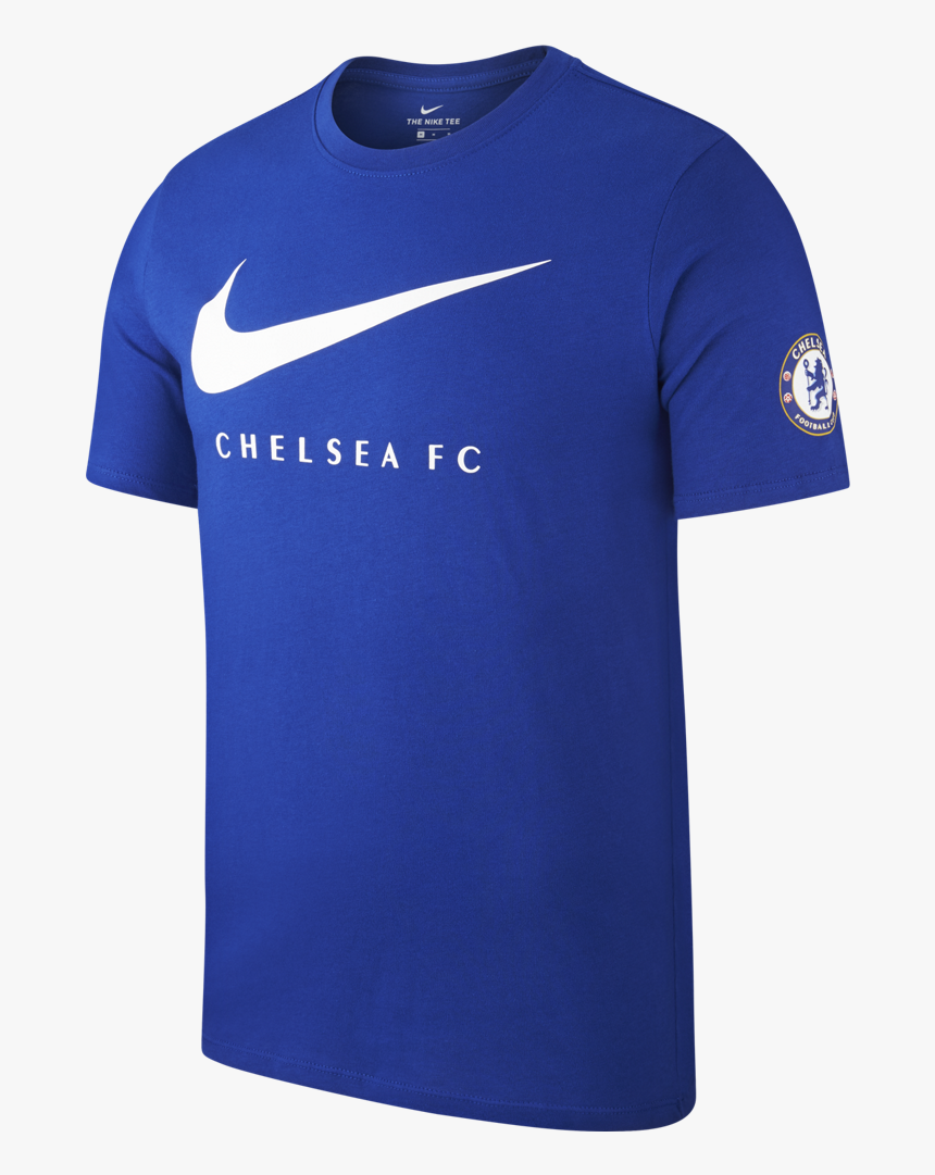 Chelsea Fc Nike Big Swoosh T Shirt 
 Title Chelsea - Active Shirt, HD Png Download