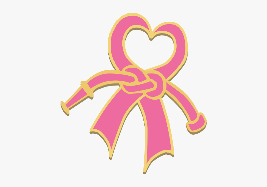 Cancer Ribbon Heart Clip - Heart, HD Png Download
