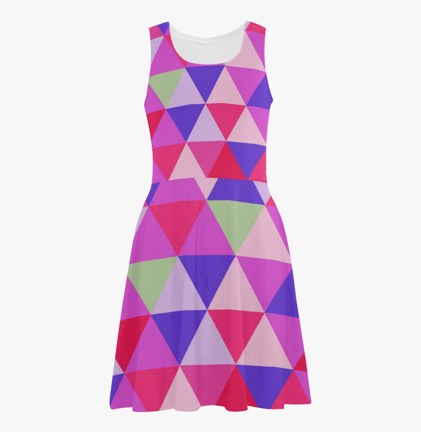 Geometric Pink Triangle Pattern Atalanta Sundress - Pattern, HD Png Download