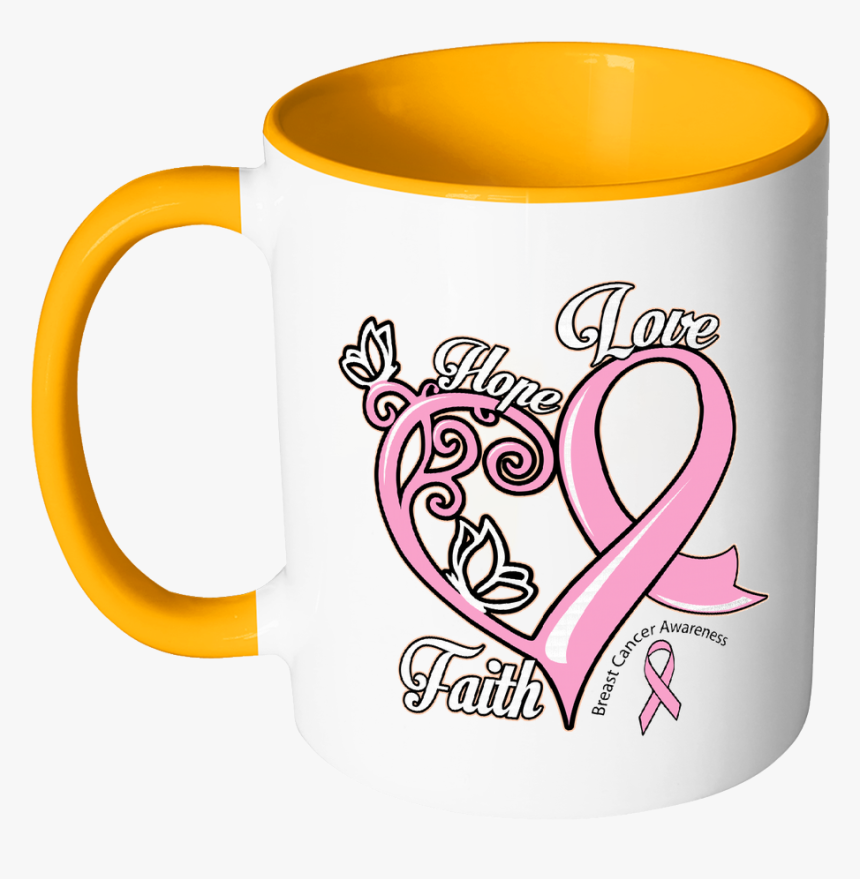 Heart Hope Love Faith Breast Cancer Awareness Pink - Breast Cancer, HD Png Download