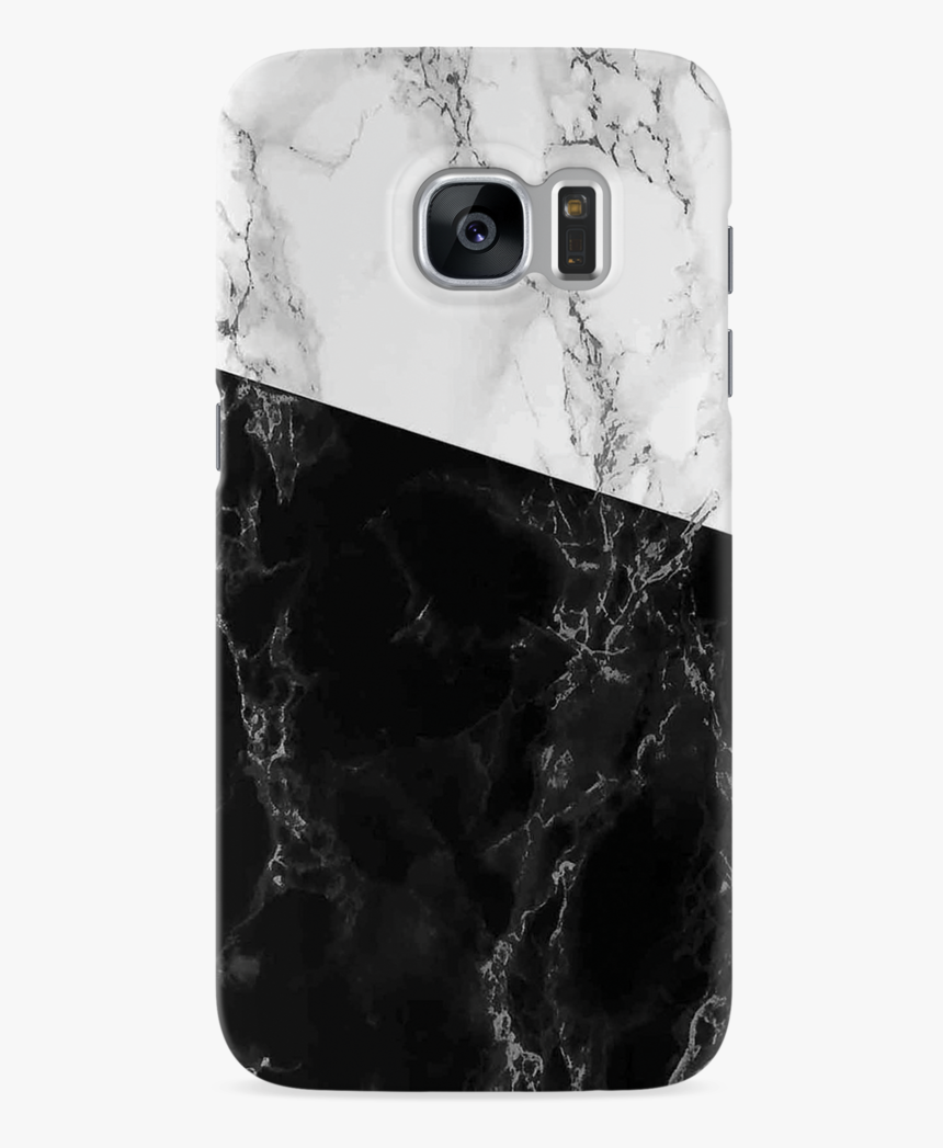 B&w Marble Cover Case For Samsung Galaxy S7 - Smartphone, HD Png Download