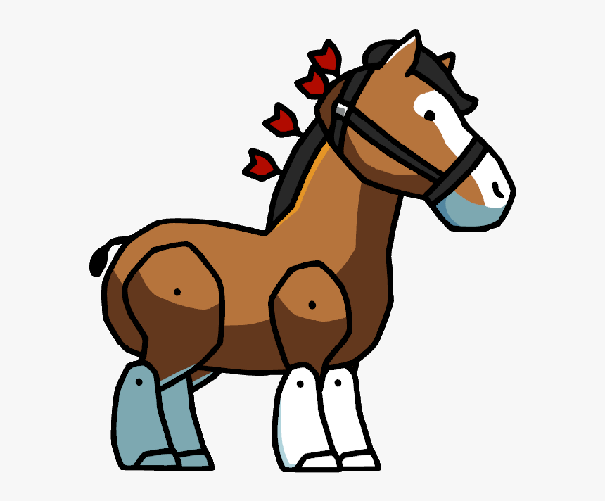 Clydesdale - Scribblenauts Horse Png, Transparent Png