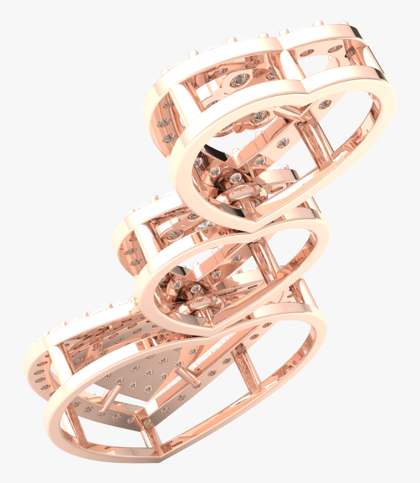 1 50carat Round Brilliant Cut Diamond Heart Cluster - Ring, HD Png Download