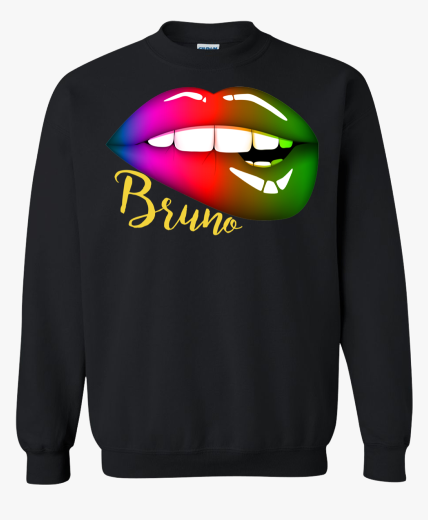 Love Heart Bruno Magic Lip Biting Sweatshirt - Active Shirt, HD Png Download