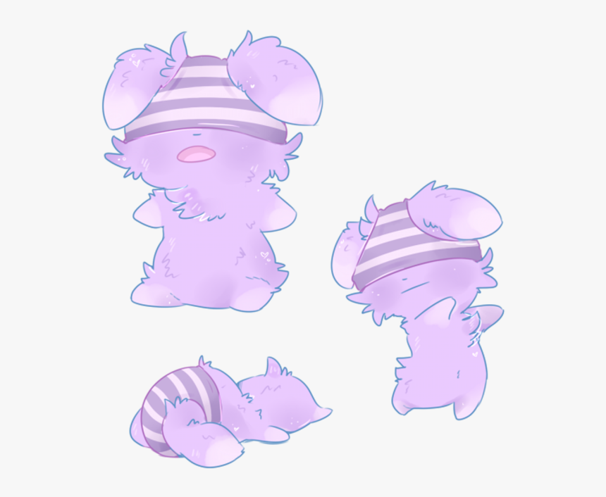 An Panties Pink Purple Mammal Vertebrate Violet Cartoon - Espurr With Underwear On Their Head, HD Png Download