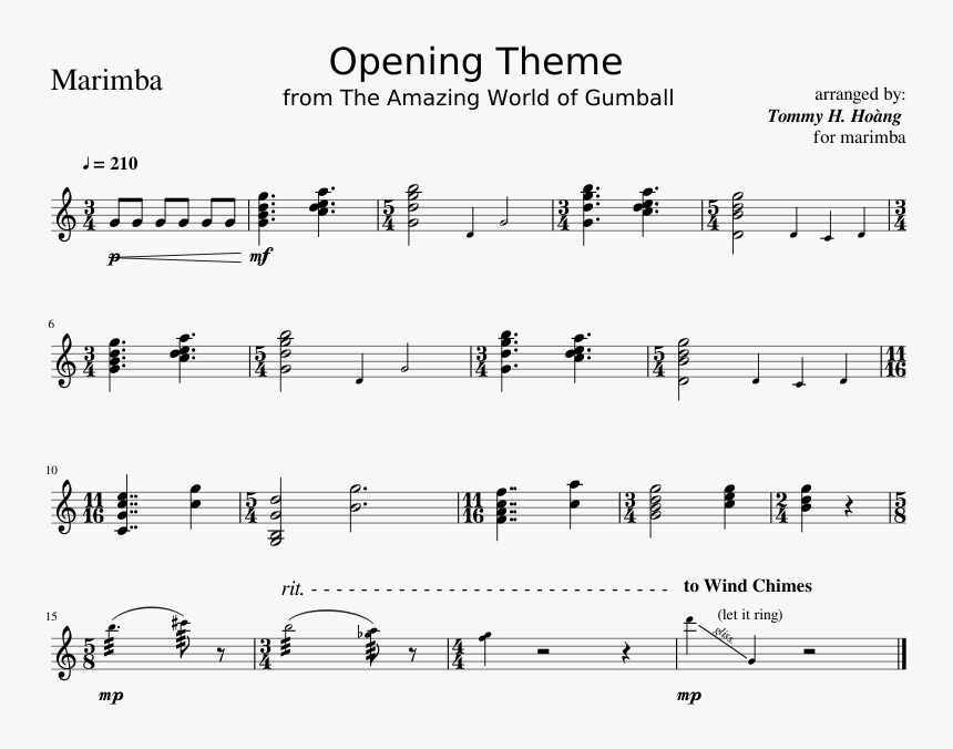 Amazing World Of Gumball Theme Piano, HD Png Download