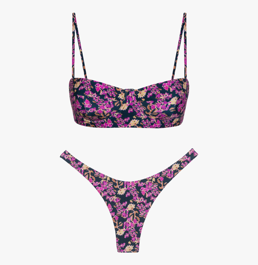 Driss Corsage Bikini - Flower Spaghetti Strap Top Transparent Background, HD Png Download