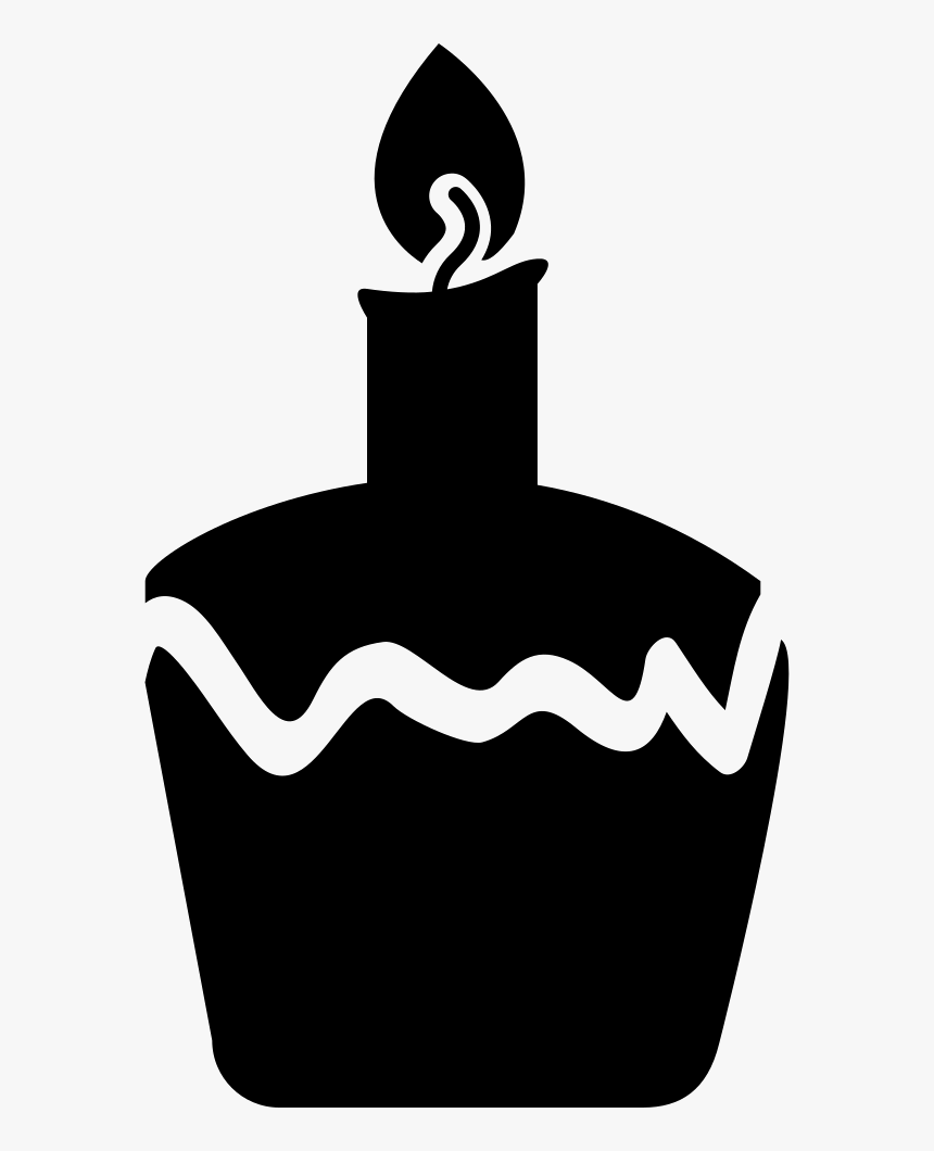 Cupcake With A Candle, HD Png Download