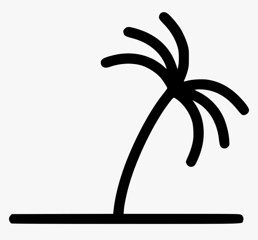 Palm Tree - Palm Tree Line Icon, HD Png Download