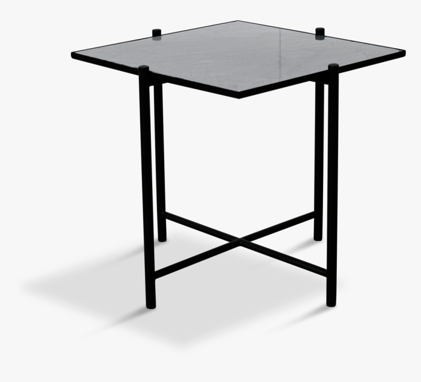 New White Side Table Black Frame - Coffee Table, HD Png Download
