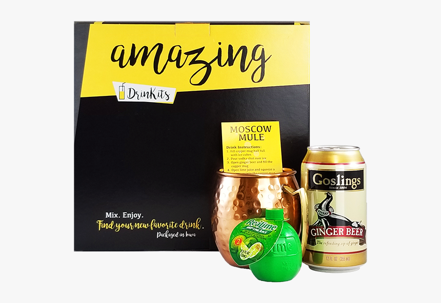 Goslings Ginger Beer Moscow Mule Kit By Drinkits 

 - Drink, HD Png Download