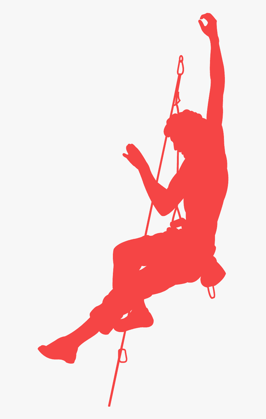 Clip Art Silhouette Rock Climbing Transparent Background, HD Png Download