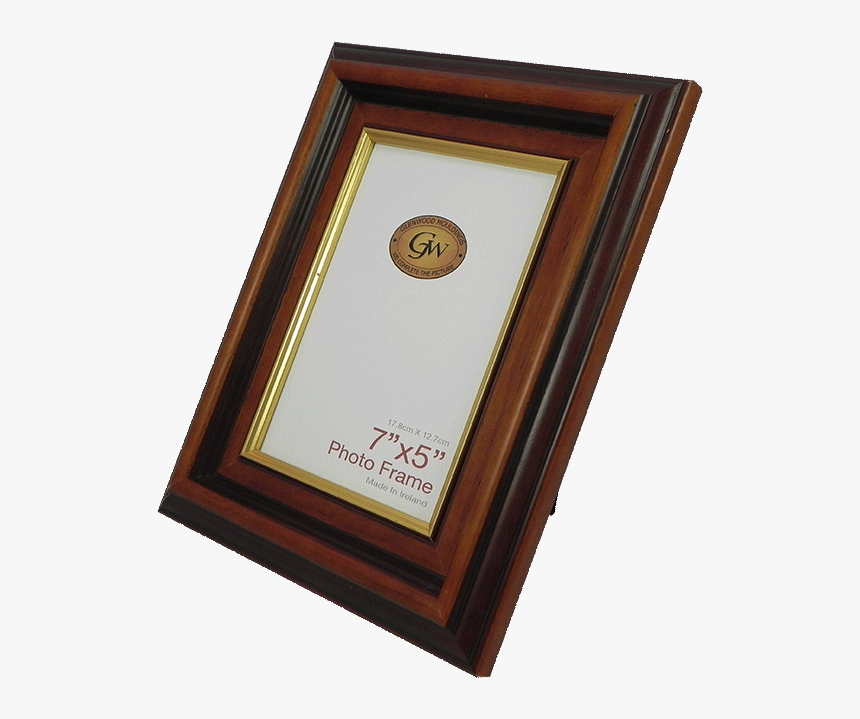 Brown With Gold Line Photo Frame - Picture Frame, HD Png Download