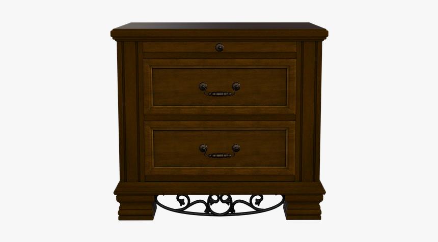Side Table, Drawers, Metal Pulls, Furniture, 3d, Render - Chest Of Drawers, HD Png Download
