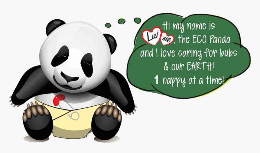 02panda-header - Nappies Made From Bamboo, HD Png Download