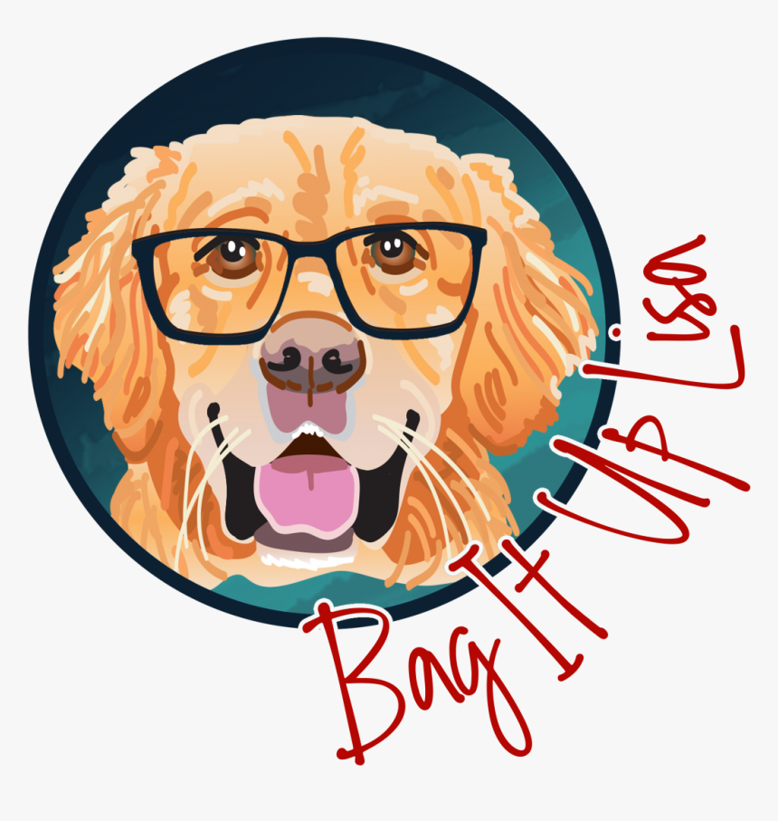 Bag It Up Lisa Logo - Golden Retriever Watercolor Clipart, HD Png Download