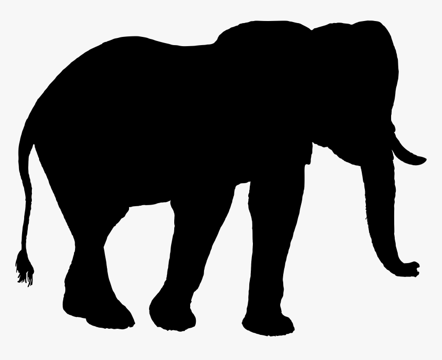Indian Elephant African Elephant Silhouette Clip Art - Elephant, HD Png Download