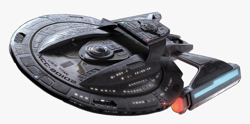 Transparent Star Trek Ship Png - Luna Class Uss Titan, Png Download