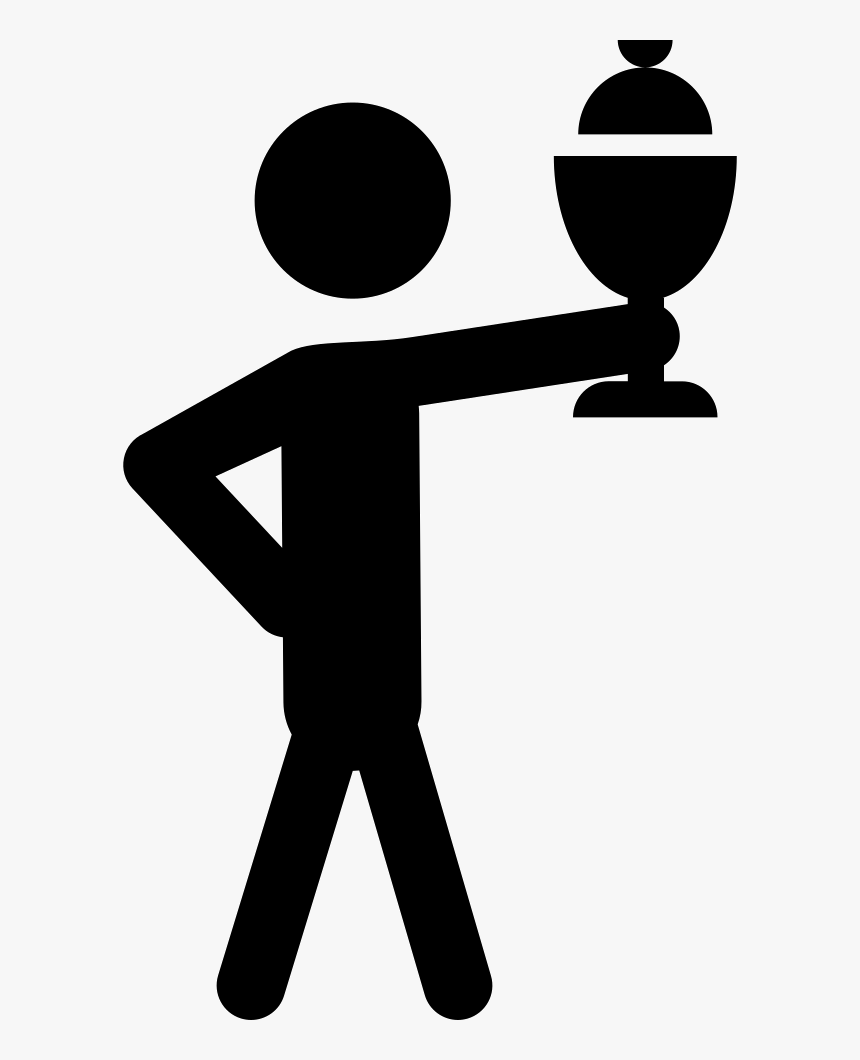 Standing Man Holding Sportive Trophy Cup - Portable Network Graphics, HD Png Download