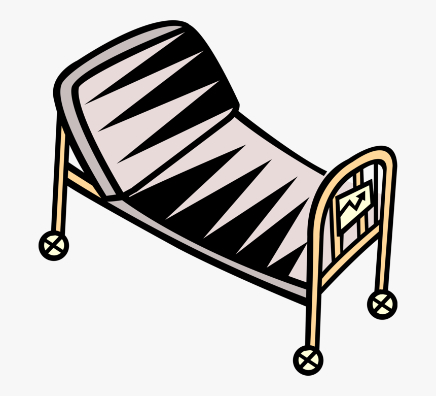 Stretcher Vector Image Illustration Of Bed Wheeled, HD Png Download