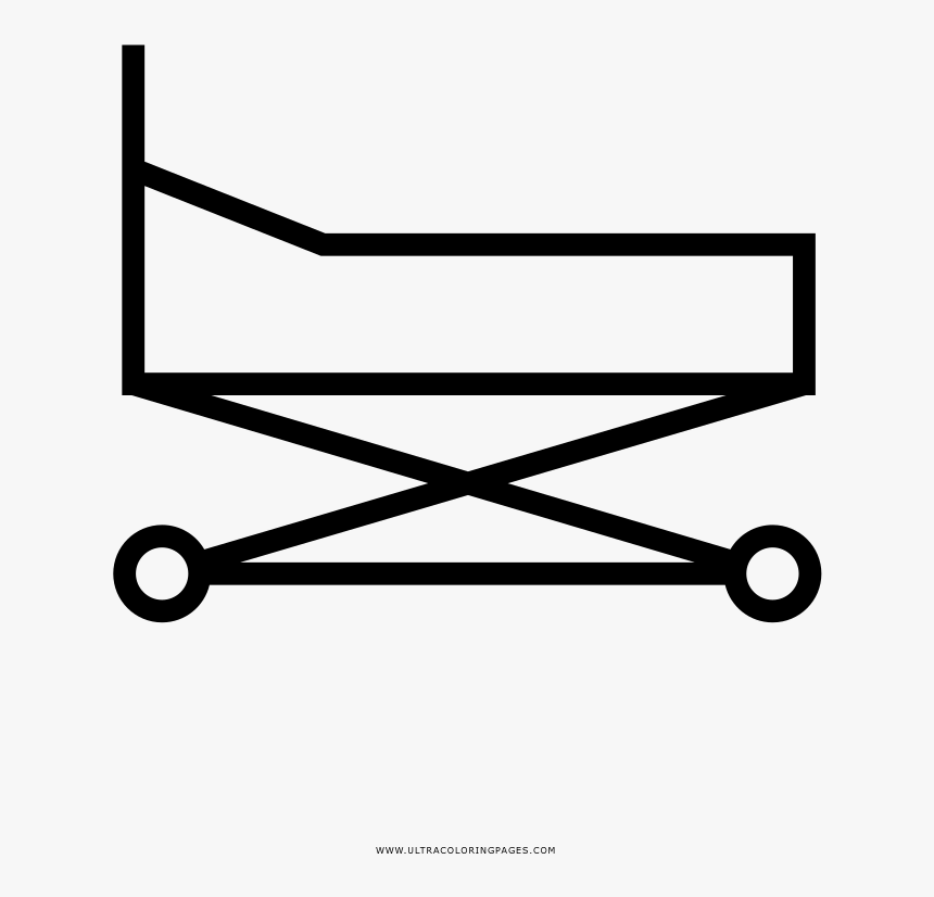 Hospital Bed Coloring Page - Cama De Hospital Para Colorear, HD Png Download