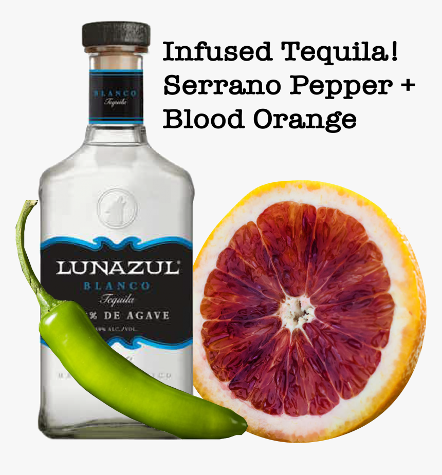 Transparent Blood Orange Png - Lunazul Blanco Tequila, Png Download