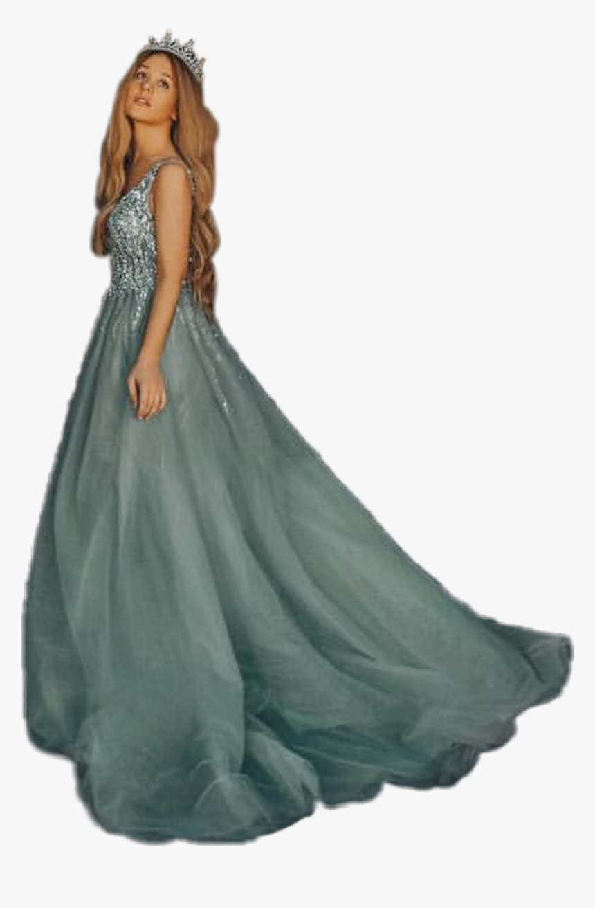 Transparent Female Crown Png - Girl In Gown Transparent, Png Download