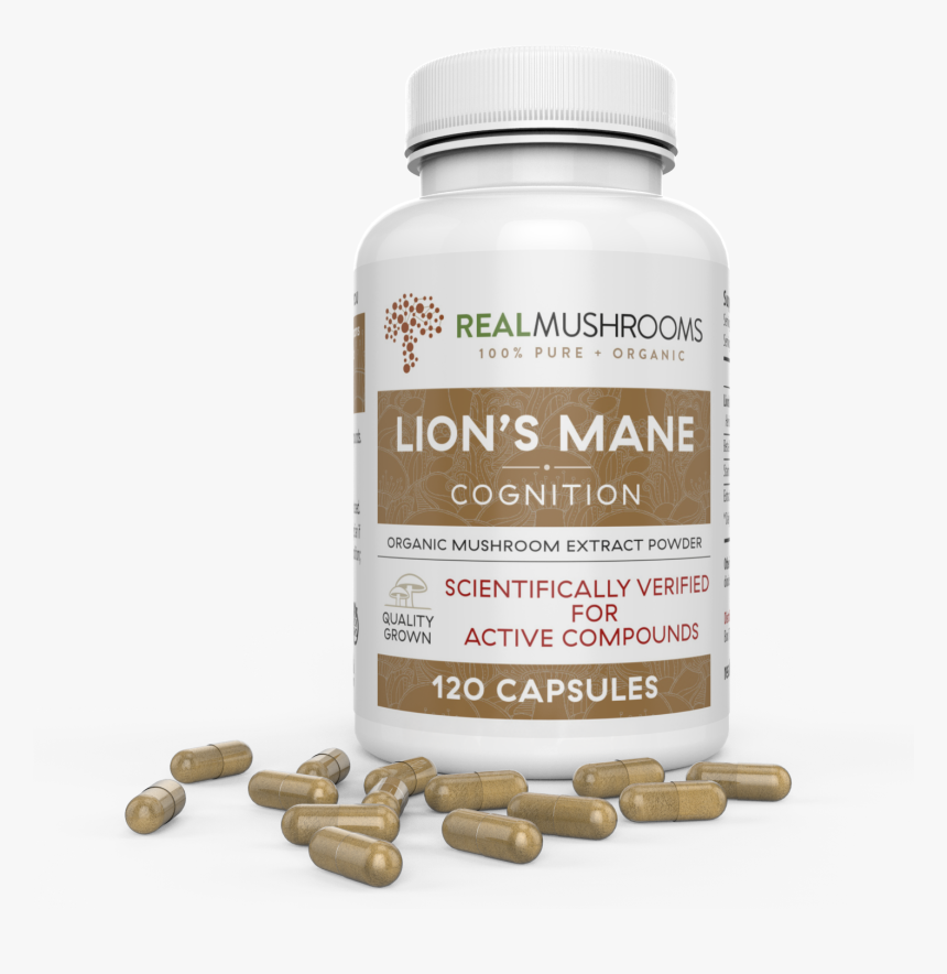 Lions Mane Extract - Lion's Mane Mushroom Pills, HD Png Download