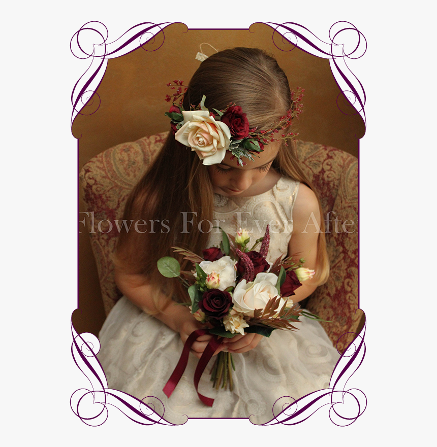 Silk Artificial Boho Rustic Wedding Flowergirl / Flower - Bouquet, HD Png Download