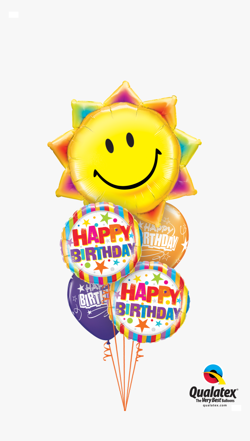 Happy Birthday Balloons - Happy Birthday Smiley Balloons, HD Png Download