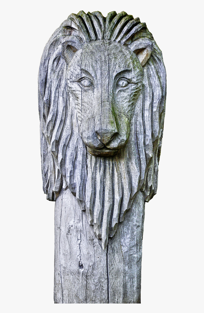 Sculpture Holzfigur Lion Free Photo - Statue, HD Png Download