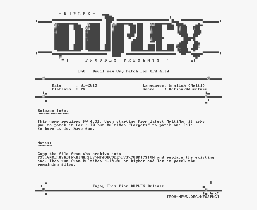 Dmc - Devil - May - Cry - Cfw4 - 30 - Patch - Ps3-duplex - Playstation 4, HD Png Download
