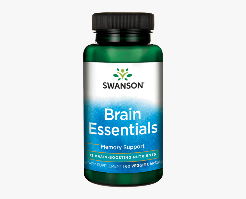 Swanson Brain Essentials 60 Veg Caps - Astaxanthin Swanson, HD Png Download
