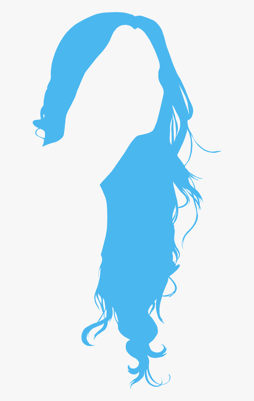 Blue Hair Silhouette, HD Png Download