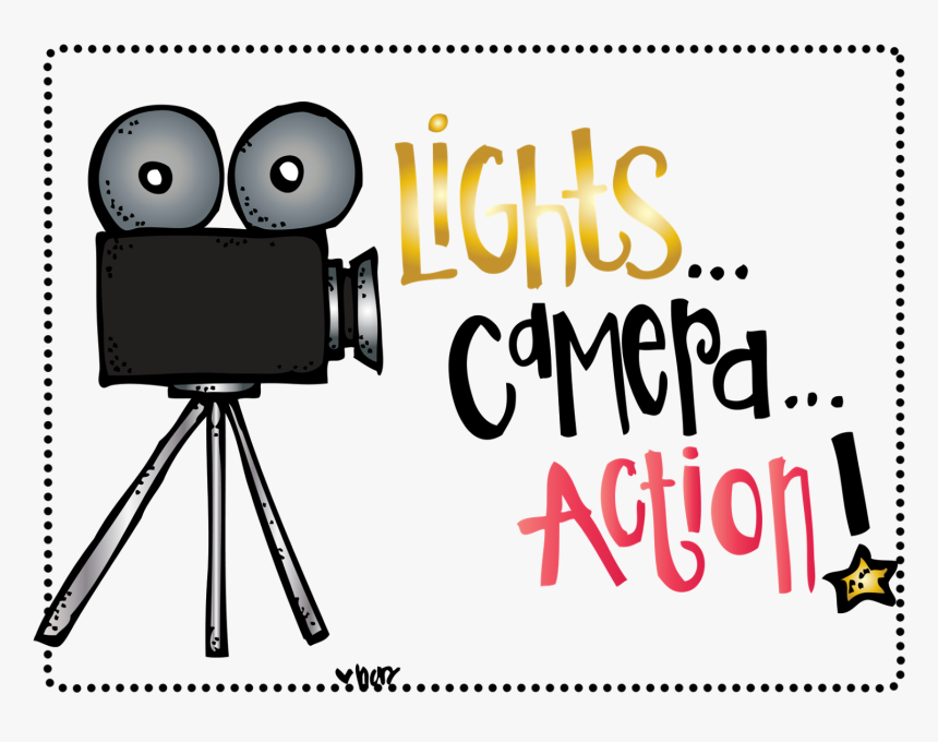 Hollywood Lights Clipart 25339 - Lights Cameras Action Clip Art, HD Png Download
