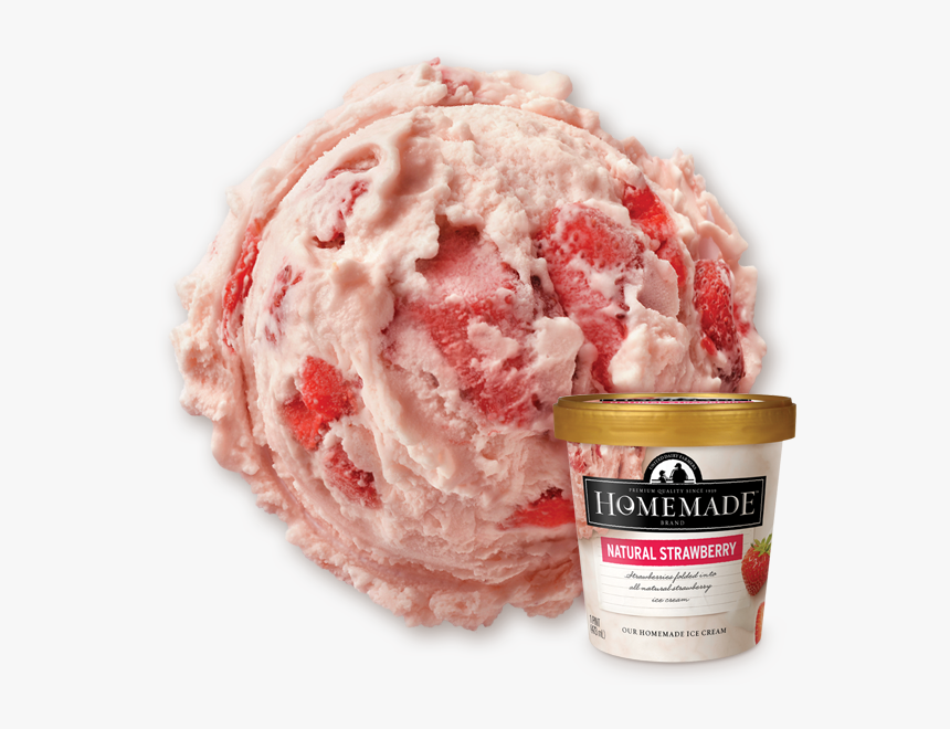 Strawberry Ice Cream Png, Transparent Png